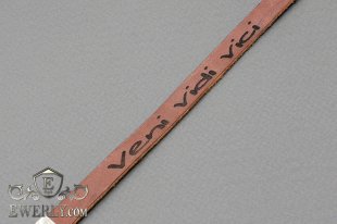 Leather bracelet with silver, фото