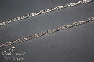 Chain "Cordovoye" of sterling silver, фото